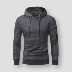 MRMT Stay Here Store Sky Madrid Textured Slim Hoodie