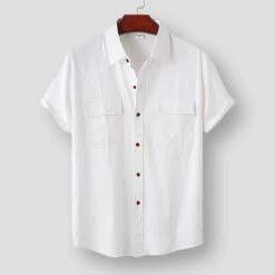 XIPENG Mens Wardrobe Store Men's Apparels Sky Madrid Lewis Linen Shirt