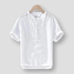 M Cotton Linen Store Sky Madrid Renfrew Linen Shirt