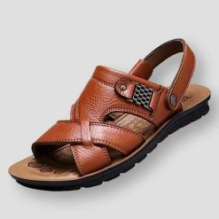 NIDENGBAO Official Store Men's Tops North Royal Gand Leather Sandals