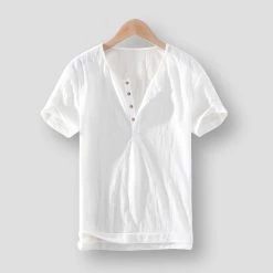 M Cotton Linen Store Sky Madrid Tyrol Cotton Shirt Men's Apparels