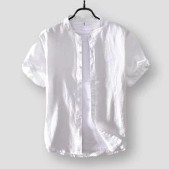 Cotton Linen Store Sky Madrid Gisborne Linen Shirt