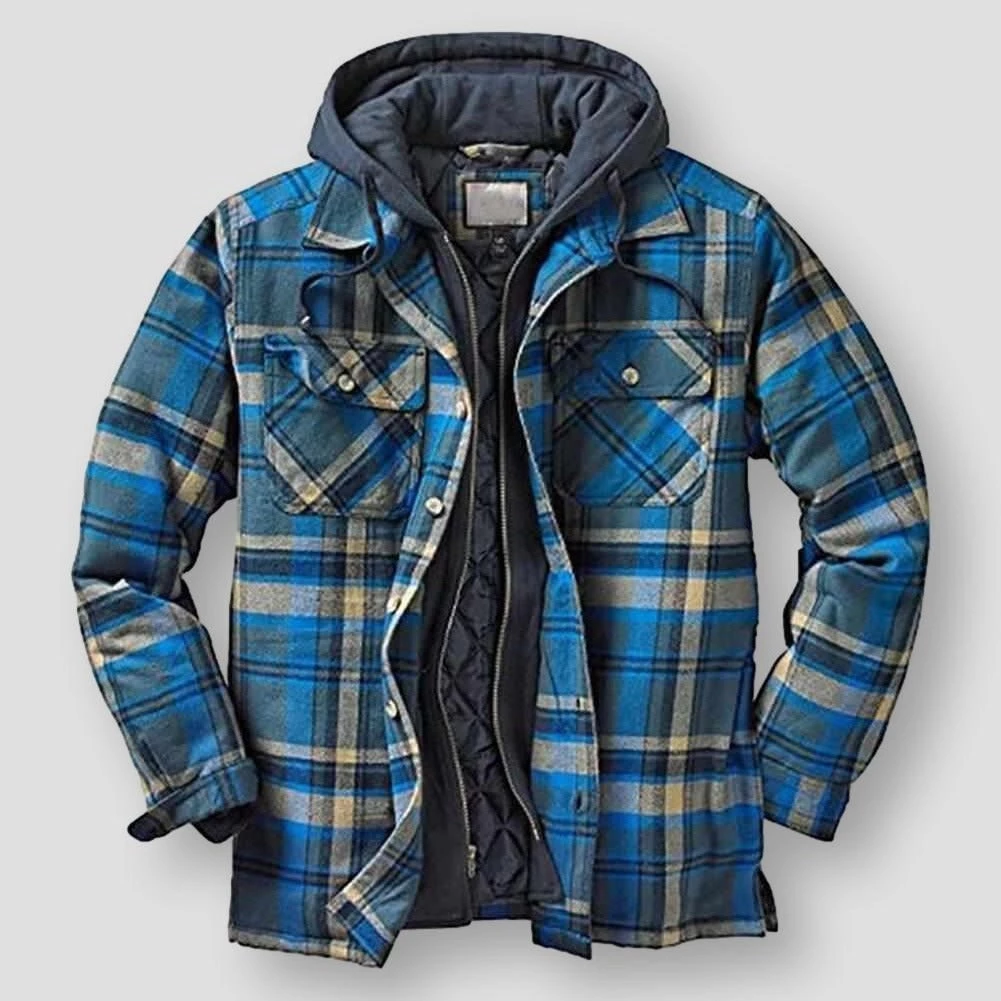 Menore For Dropshipping Store Sky Madrid Hooded Plaid Jacket Men's Apparels 3 Menore For Dropshipping Store Sky Madrid Hooded Plaid Jacket Men's Apparels