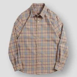 FREDD-MARSHALL Men's Store Sky Madrid Leeds Plaid Shirt Men's Apparels