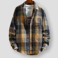 RUIHUO-Three Store North Royal Avant-Garde Plaid Shirt 5 RUIHUO-Three Store North Royal Avant-Garde Plaid Shirt