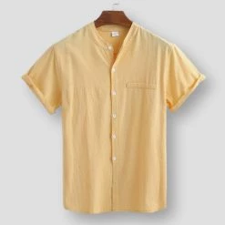Mr. Handsome Store North Royal Blanc Linen Shirt Men's Apparels