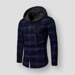 Clothingworlds Store Sky Madrid Bristol Hooded Shirt Men's Apparels