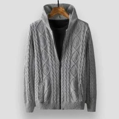 MuLS Official Store North Royal Knitted Hooded Cardigan Men's Apparels