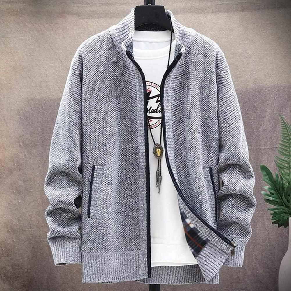 Zongke-4 Store Retro Zipper Cardigan Men's Apparels 4 Zongke-4 Store Retro Zipper Cardigan Men's Apparels