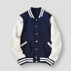 ZIIART Fahion Clothes Store Sky Madrid Baseball Striped Jacket Men's Apparels 10 ZIIART Fahion Clothes Store Sky Madrid Baseball Striped Jacket Men's Apparels