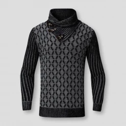 Carly Franchise Store Men's Apparels North Royal Knitted Shawl Pullover
