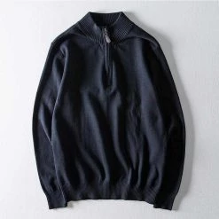 June30 Store North Royal Knitted Half-Zip Pullover