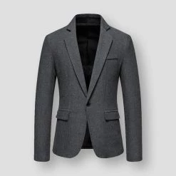 Mapleking Store North Royal Slim Herringbone Blazer
