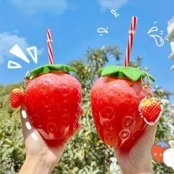 Welcome Drop Shipping Store Home Sky Madrid Strawberry Straw Cup