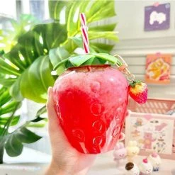 Welcome Drop Shipping Store Home Sky Madrid Strawberry Straw Cup