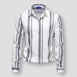 King Billion Official Store Saint Morris Milan Striped Dress Shirt