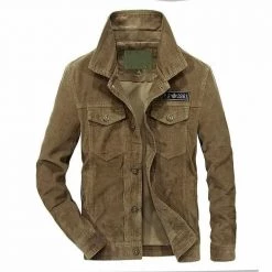 Pinecypress Store Men's Apparels Sky Madrid Corduroy Button-Up Jacket