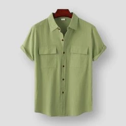 FREDD-MARSHALL Men's Store Sky Madrid Arnhem Linen Shirt
