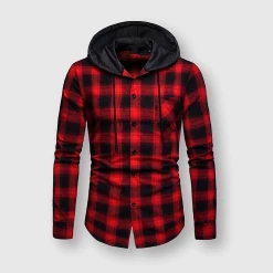 Clothingworlds Store Sky Madrid Bristol Hooded Shirt Men's Apparels