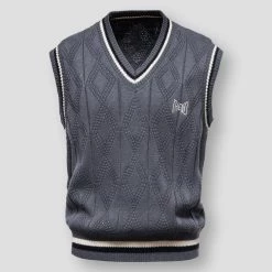 Moving Bricks Store Men's Apparels Saint Morris Cashmere Striped Vest 7 Moving Bricks Store Men's Apparels Saint Morris Cashmere Striped Vest