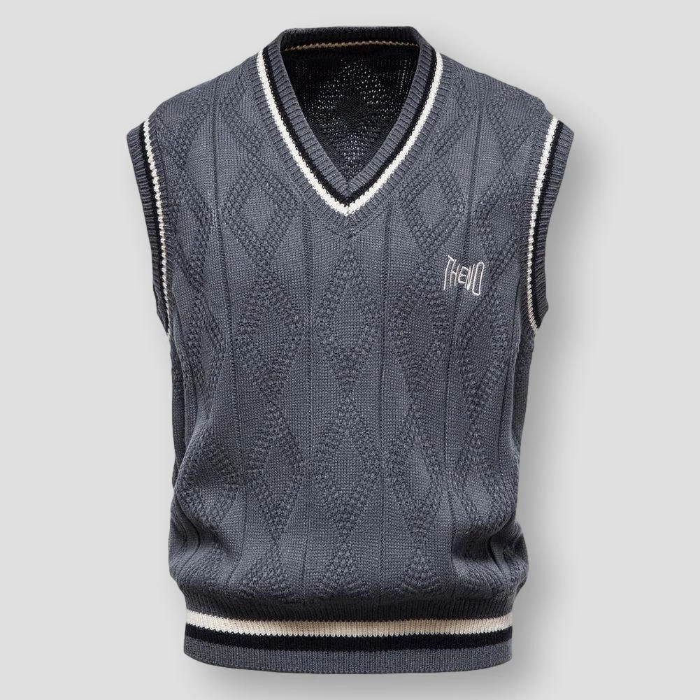 Moving Bricks Store Men's Apparels Saint Morris Cashmere Striped Vest 5 Moving Bricks Store Men's Apparels Saint Morris Cashmere Striped Vest