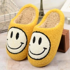 Shop911119082 Store Saint Morris Fluffy Smiley Slippers