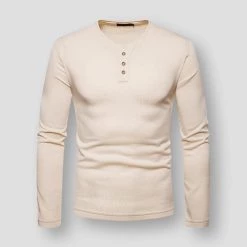 Mens Wardrobe Store Men's Apparels Saint Morris Basic Henley Shirt