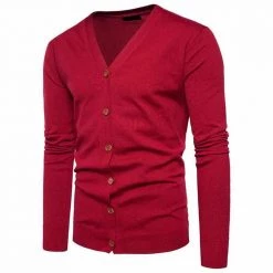 SUSONG XULING Store North Royal V-Neck Button-Up Cardigan