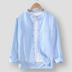 Cotton Linen Store Sky Madrid Leeward Linen Shirt