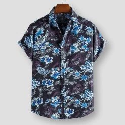 MANTORS Dropshipping Store Sky Madrid Floral Cotton Shirt Men's Apparels