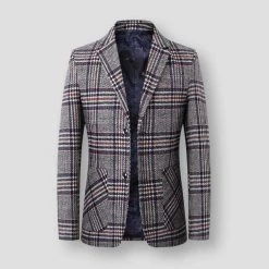 DY Suits Blazer Store Men's Apparels Sky Madrid Gavarnie Plaid Blazer