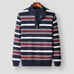 Moon Mogul Men's Apparels Saint Morris Striped Knitted Sweater