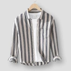 Cotton Linen Store Men's Apparels Sky Madrid Rostock Linen Shirt