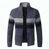 JayRuoYi Clothes Store Casual Striped Zipper Cardigan Men's Apparels