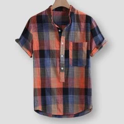 Sadsa Store Men's Apparels North Royal Funchal Plaid Shirt