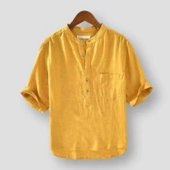 M Cotton Linen Store Sky Madrid Potenza Linen Shirt