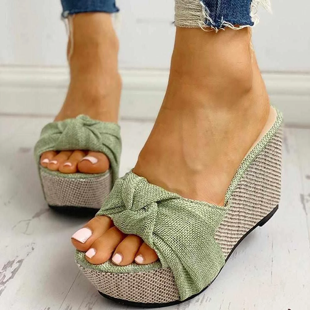 Emanuel Store Saint Morris Open Toe Knot Wedges Women's Apparels 4 Emanuel Store Saint Morris Open Toe Knot Wedges Women's Apparels