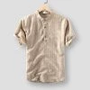 FREDD-MARSHALL Men's Store Sky Madrid Cozumel Linen Shirt