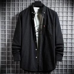 Moringcute Store North Royal Oversized Striped Shirt Men's Apparels 7 Moringcute Store North Royal Oversized Striped Shirt Men's Apparels