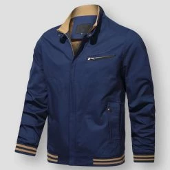 Aflczyu Factory Store North Royal Jersey Striped Jacket Men's Apparels