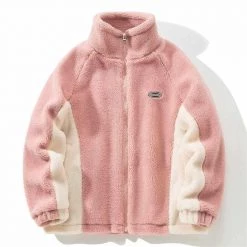 Una Reta Official Store North Royal Patchwork Fleece Coat Men's Apparels