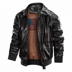 ReFire Gear Official Store Sky Madrid Leather Flight Jacket