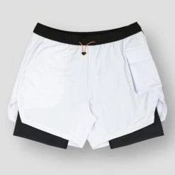 LZP Boys Fitness Store Sky Madrid Double Layer Athletic Shorts Men's Apparels