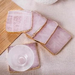 Chuffed Cotton Store Pink Agate Coaster Women's Apparels