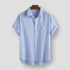 PARKLEES Official Store Men's Apparels Sky Madrid Matera Cotton Shirt