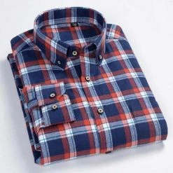 Q&L Factory Outlet Store Sky Madrid Flannel Shirt