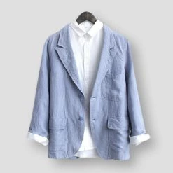 Large Men Shirts High Quality Store Saint Morris Lenoir Linen Blazer