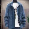 Zongke-4 Store Retro Zipper Cardigan Men's Apparels
