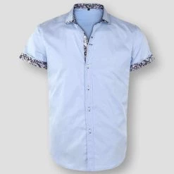 Dioufond Official Store Men's Apparels Sky Madrid Lanai Short Sleeve Shirt