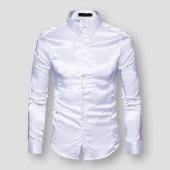 CW CW Store Men's Apparels Saint Morris Bonn Satin Shirt